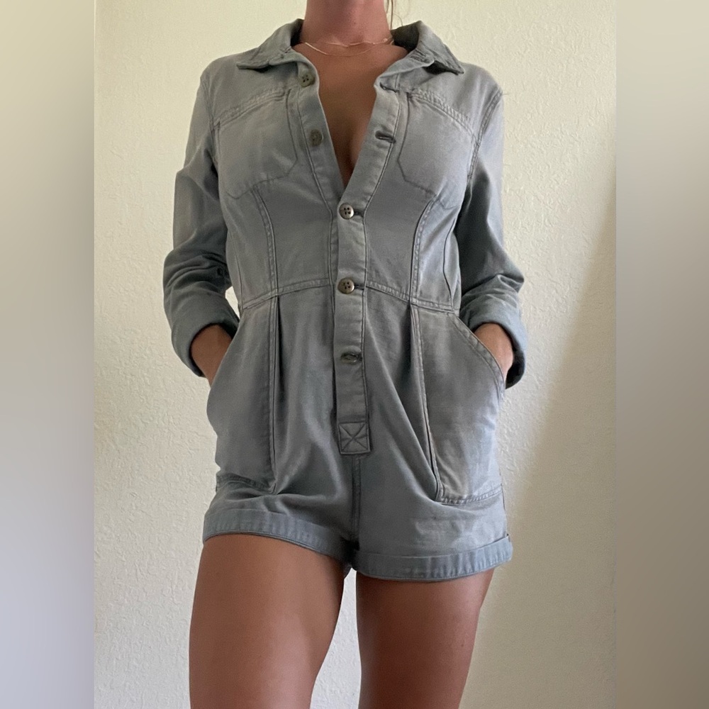 Free People Denim Romper